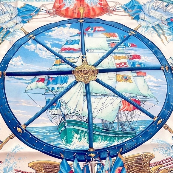 HERMES Vive Le Vent Carre 90 Silk
Scarf Scarf Authentic - Picture 3 of 11